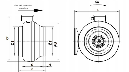 Kanalventilator 125mm Leistung 405m3/h
