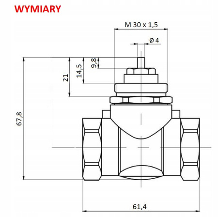 Ventil 3/4'' mit Stellantrieb für Heizung DN20 230V