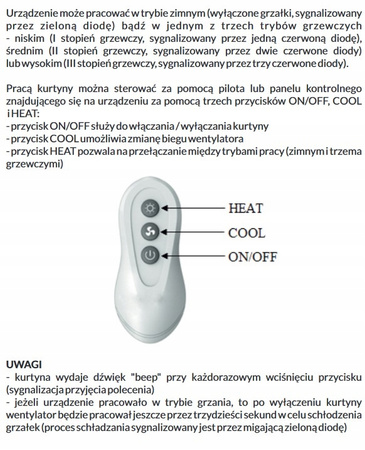 Reventon Elektrischer Luftschleier AERIS 100EN-1P, 230V AC, Weiß